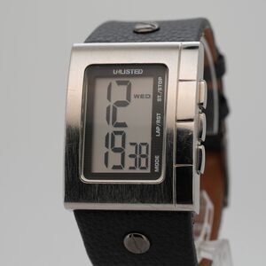 Unlisted UL1104 Rectangular Digital Watch Kenneth Cole Alarm Chrono 33mm Running